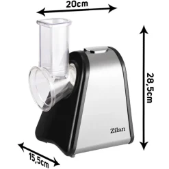 Zilan Elektrischer Gemüsehobel Reibe Spiralschneider 4 Aufsätze 200W Best