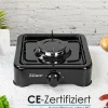 Gaskocher 1 flammig Campingkocher Kochfeld Gasherd schwarz ^ Zilan New