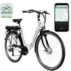 Z503 E Bike Damen ab 155 cm Damenfahrrad 28 Zoll Pedelec mit tiefem Einstieg retro Elektrofahrrad 7 Gang Schaltung E Fahrrad Stadtrad StVZO ^ Zündapp Hot