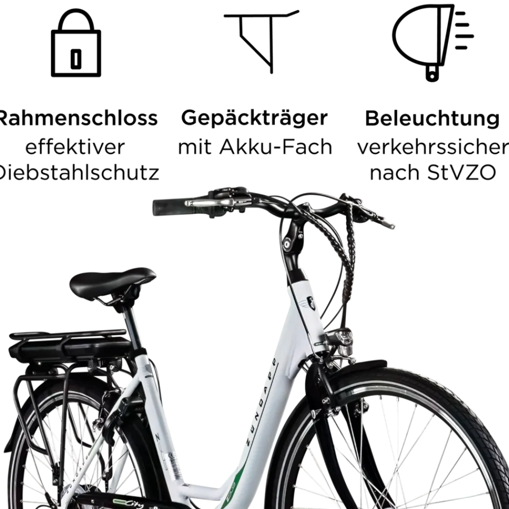 Z503 E Bike Damen ab 155 cm Damenfahrrad 28 Zoll Pedelec mit tiefem Einstieg retro Elektrofahrrad 7 Gang Schaltung E Fahrrad Stadtrad StVZO ^ Zündapp Hot