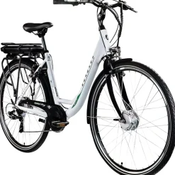 Z503 E Bike Damen ab 155 cm Damenfahrrad 28 Zoll Pedelec mit tiefem Einstieg retro Elektrofahrrad 7 Gang Schaltung E Fahrrad Stadtrad StVZO ^ Zündapp Hot