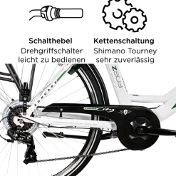 Z503 E Bike Damen ab 155 cm Damenfahrrad 28 Zoll Pedelec mit tiefem Einstieg retro Elektrofahrrad 7 Gang Schaltung E Fahrrad Stadtrad StVZO ^ Zündapp Hot