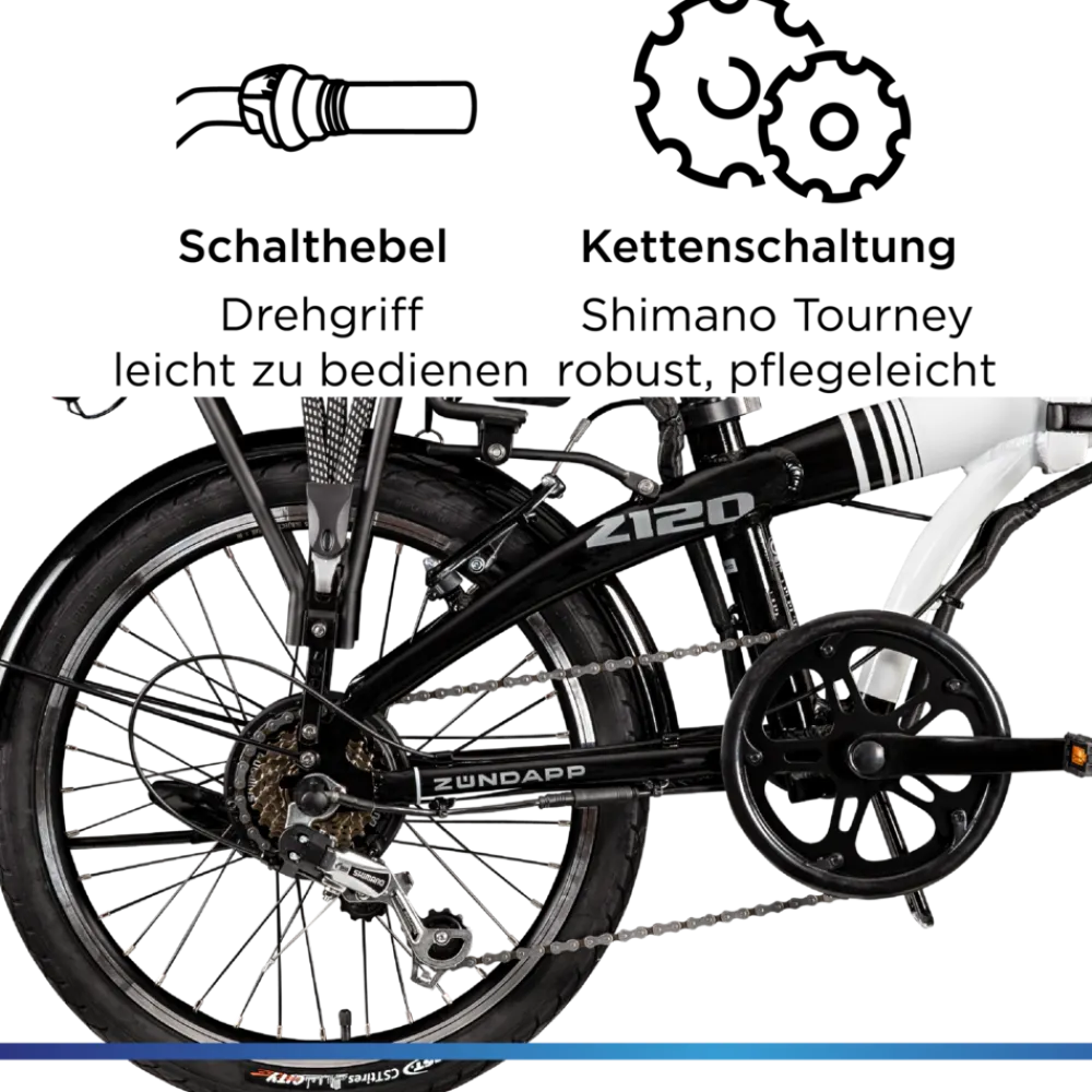Z120 20 Zoll E Bike Elektro Bike Pedelec Faltrad E Klapprad E Fahrräder leichte Ebikes 20" Urban E Bikes Stadtrad ^ Zündapp Discount