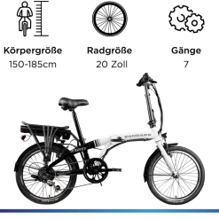 Z120 20 Zoll E Bike Elektro Bike Pedelec Faltrad E Klapprad E Fahrräder leichte Ebikes 20